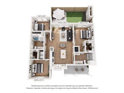 a floor plan of a house with a bedroom and a living room